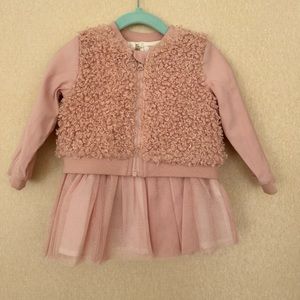 Miniclasix Baby Girl's Jacket, Tutu Top 9mo